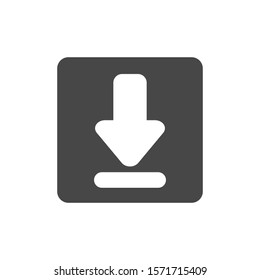 Download vector icon, install symbol. Download icon. Upload button. Load symbol. , simple flat vector illustration for web site or mobile app