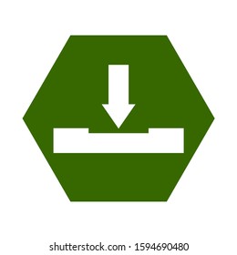Download vector icon, install symbol. Modern, simple flat vector illustration for web site or mobile app eps10