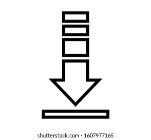 Download vector icon, install symbol. Modern, simple flat vector illustration for web site or mobile app.Download vector icon in trendy flat style
