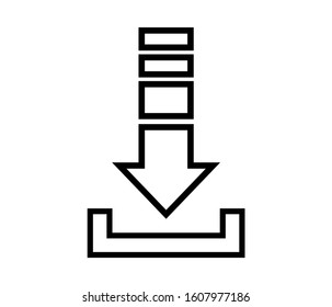 Download vector icon, install symbol. Modern, simple flat vector illustration for web site or mobile app.Download vector icon in trendy flat style