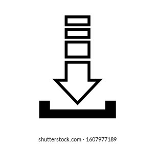Download vector icon, install symbol. Modern, simple flat vector illustration for web site or mobile app.Download vector icon in trendy flat style