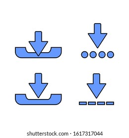 Download vector icon, install symbol. Modern, simple flat vector illustration for web site or mobile app. blue color
