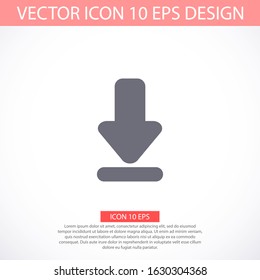 Download vector icon, install symbol. Download icon. Upload button. Load symbol.