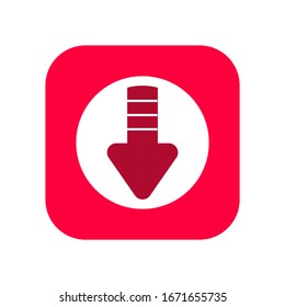 Laden Sie das Symbol Vektorillustration herunter, installieren Sie das Symbol. Moderne, einfache flache Vektorillustration-Illustration für Webseiten oder mobile App