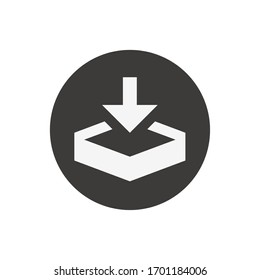 Download vector icon, install symbol. Modern, simple flat vector illustration for web site or mobile app