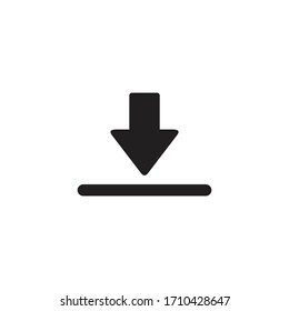 Vektorillustration-Symbol herunterladen, Installationssymbol installieren, einfache flache Vektorillustration-Illustration für Website oder mobile App