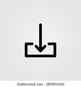 Download vector icon, install symbol. Modern, simple line vector illustration for website or mobile app.