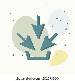 Descargar icono vectorial, instalar símbolo en fondo multicolor.