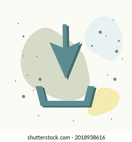 Descargar icono vectorial, instalar símbolo en fondo multicolor.