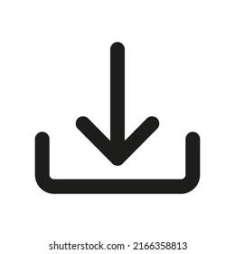 Descargar icono vectorial o símbolo de instalación. botón de descarga