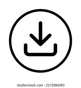 Download vector icon, install symbol.