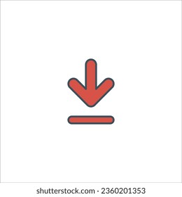 Laden Sie Vektorsymbol herunter, installieren Sie Symbol. Mcomputer web site oder mobile app load Schaltfläche. Stock-Vektorgrafik einzeln