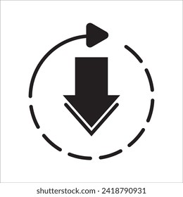 Download vector icon, install symbol. Modern and simple flat vector illustration for website or mobile application