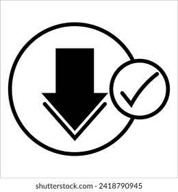 Descargar icono vectorial, símbolo de instalación. Ilustración vectorial plana moderna y simple para aplicaciones web o móviles