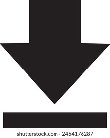Symbol für Herunterladene Vektorgrafik, Installationssymbol. Moderne, einfache flache Vektorillustration für Website oder mobiles App