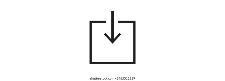 Icono de Vector de Descarga, símbolo de instalación. ilustración para Sitio web o App móvil aislado en el fondo blanco DISEÑO EPS 10