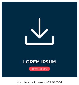 Download vector icon, install symbol. Modern, simple flat vector illustration for web site or mobile app