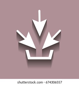 Download vector icon, install symbol with shadow design