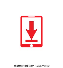 Download vector icon, install symbol on white background
