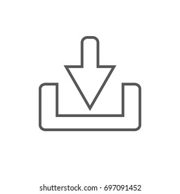 Download vector icon, install symbol. Modern, simple flat vector illustration for web site or mobile app