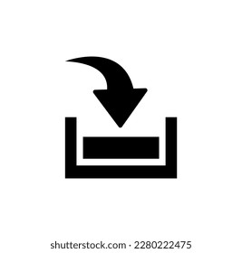 icono del vector de descarga. signo de Internet