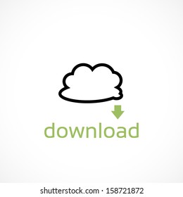 download - Vector icon isolated