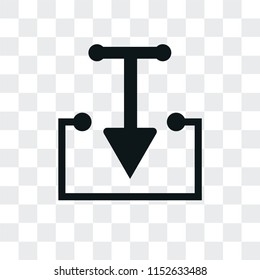 Download vector icon isolated on transparent background, Download logo concept