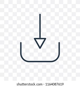 Download vector icon isolated on transparent background, Download logo concept