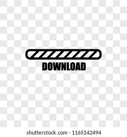 Download vector icon isolated on transparent background, Download logo concept