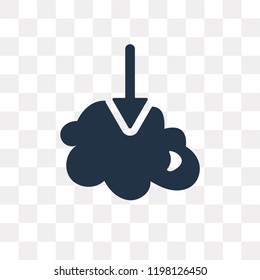 Download vector icon isolated on transparent background, Download transparency concept can be used web and mobile