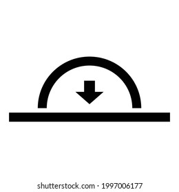 Icono del vector de descarga, aislado en fondo blanco
