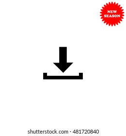 Download vector icon isolated on white background.