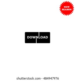 Download vector icon isolated on white background.