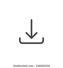 Download Vector Icon, Loading Outline Symbol In Trendy Flat Style, Isolated On White Background.