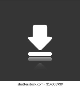 download vector icon with mirror reflection