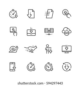 Download vector icon set in thin line style