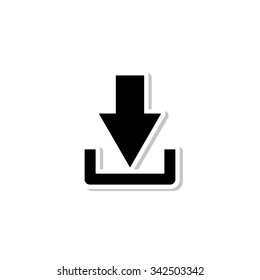 Download - vector icon with shadow