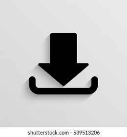 Download vector icon with  shadow
