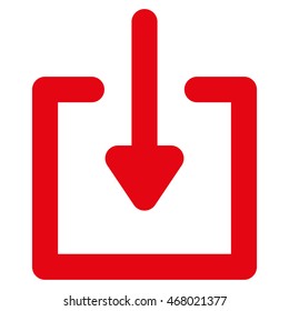 Download vector icon. Style is outline flat icon symbol, red color, white background.