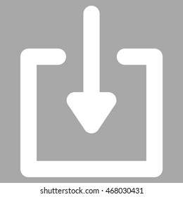 Download vector icon. Style is stroke flat icon symbol, white color, silver background.