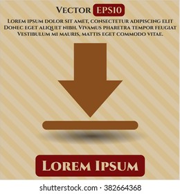 Icono o símbolo del vector de descarga