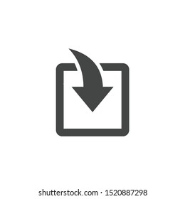 Download vector icon template color editable.Download vector icon  vector sign isolated on white background.