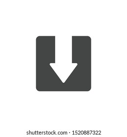 Download vector icon template color editable.Download vector icon  vector sign isolated on white background.
