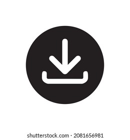 Download Vector Icon. Download icon in trendy flat style. Download icon image, Download icon illustration isolated on white background