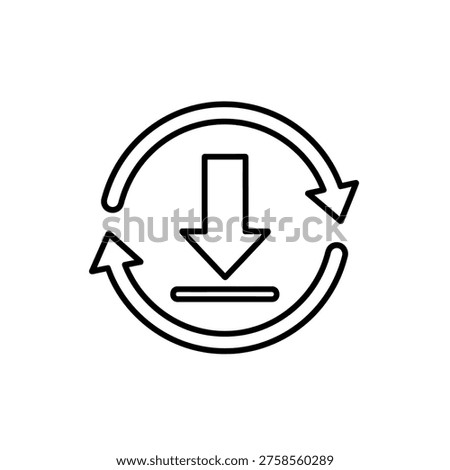 Download vector icon, update symbol, refresh, restore, synchronization