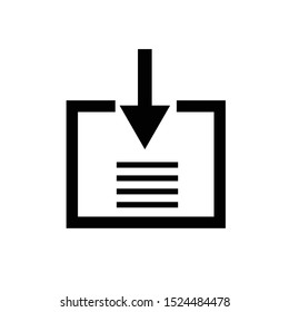 Download vector icon. Website element. Application stamp. Virtual archivation. Multimedia loading symbol. Flat simple line graphic illustration.