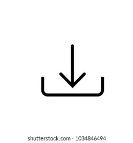 Download vector icon.Downloading symbol. Linear style sign for mobile concept and web design. download symbol logo illustration. vector graphics - Vector.