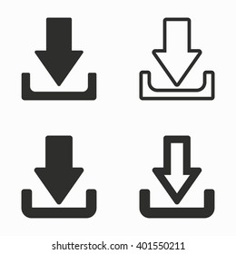 Download    vector icons set. Black  illustration isolated on white  background for graphic and web design.