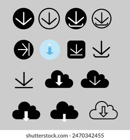 Download vector icon,symbol arrow button for apps and website
