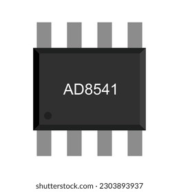 Download vector illustration of AD8541 Op Amp IC for your circuit design needs in EPS format